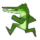 走るワニ上